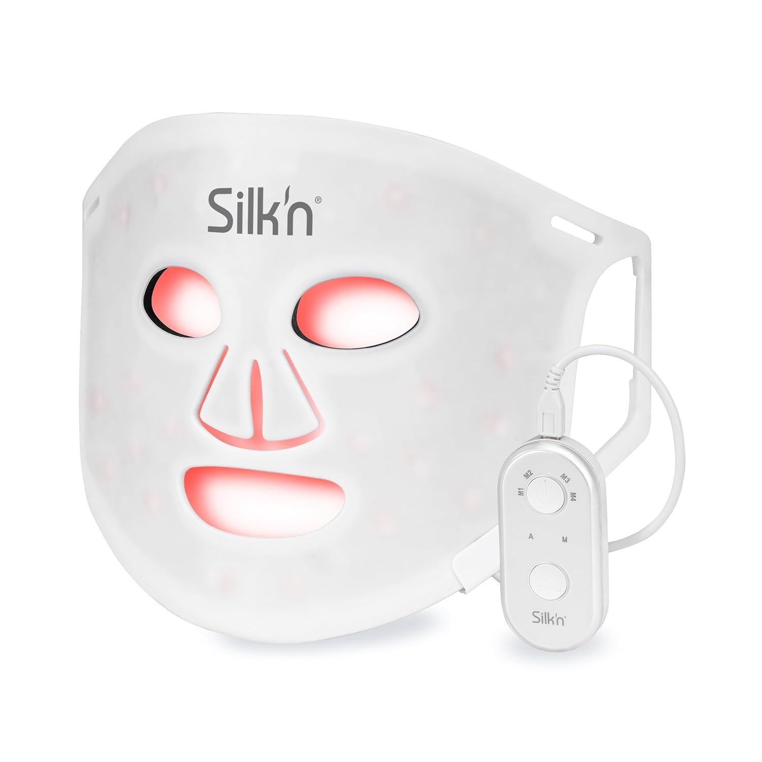 Silk'n FM-02 | LED Face Mask I LED Face Mask 100 I Skin Care Facial Mask reduces wrinkles and anti-aging I Cordless, Blue Light