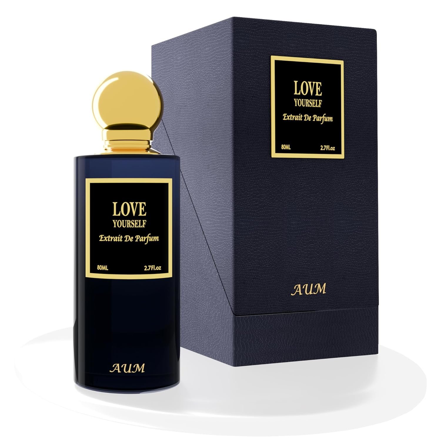 AUM Love Yourself Extrait de Parfum Unisex 80ml – Fresh Floral Citrus Perfume with Amber, Rose, and Orange Blossom – Elegant Romantic Fragrance for Spring and Summer